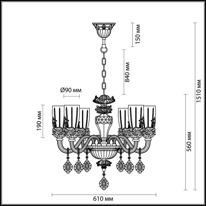 Подвесная люстра Odeon Light Elisa 3935/6 в Санкт-Петербурге