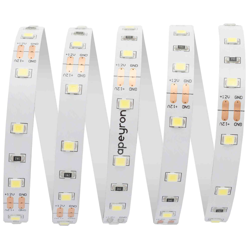 Светодиодная лента Apeyron 12В СТ 4,8Вт/м smd3528, 60д/м IP20 280Лм/м 2м 6500К 208BL в #REGION_NAME_DECLINE_PP#