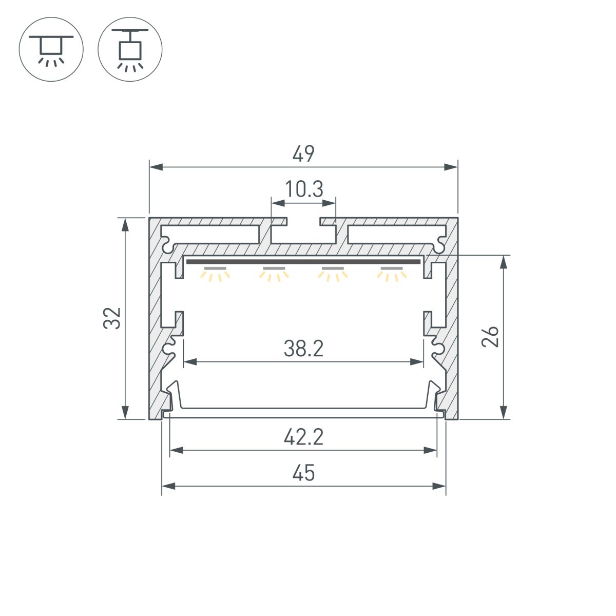 Профиль Arlight SL-LINE-4932-2000 BLACK (BY) (Алюминий) 062589 в Санкт-Петербурге