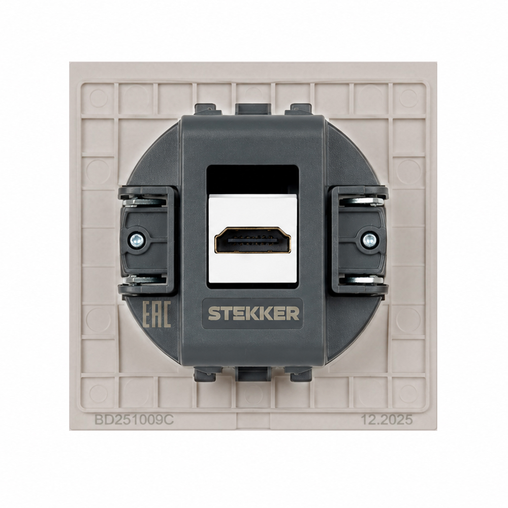 Розетка HDMI 2.0 Type A Stekker Мия RST00-3118-08 пудровый жемчуг 50829 в Санкт-Петербурге