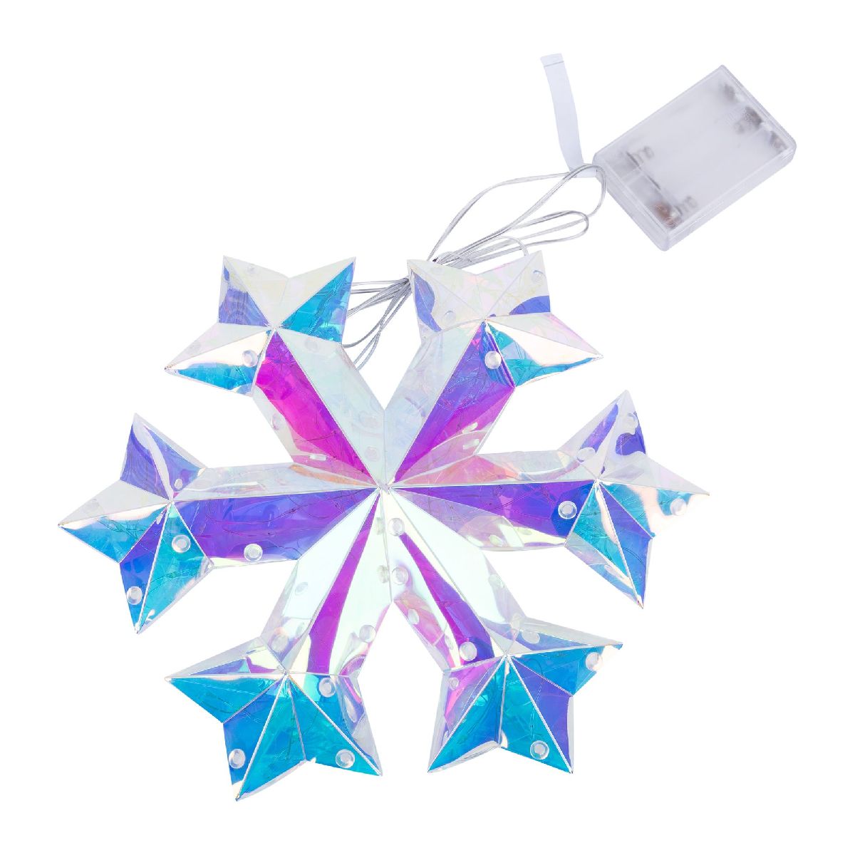 Светильник декоративный на батарейках Снежинка Uniel ULD-R512 3АА SNOWFLAKE UL-00012222 в Санкт-Петербурге
