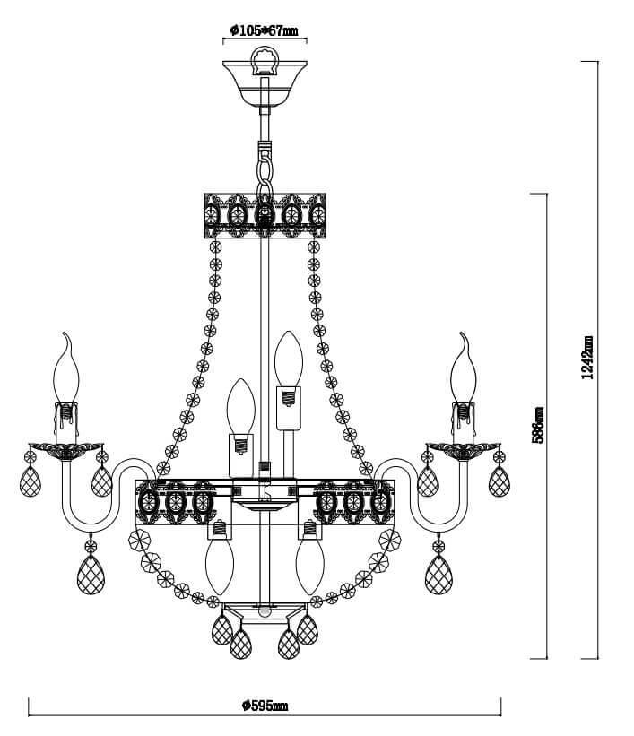 Подвесная люстра Rivoli Vittoria 1014-109 Б0037795 в Санкт-Петербурге