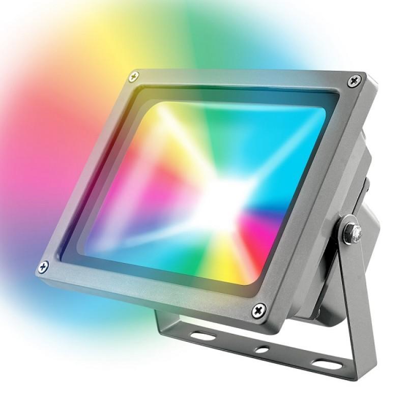 Прожектор светодиодный (07467) Uniel 10W RGB ULF-S01-10W/RGB/RC IP65 110-240В в Санкт-Петербурге