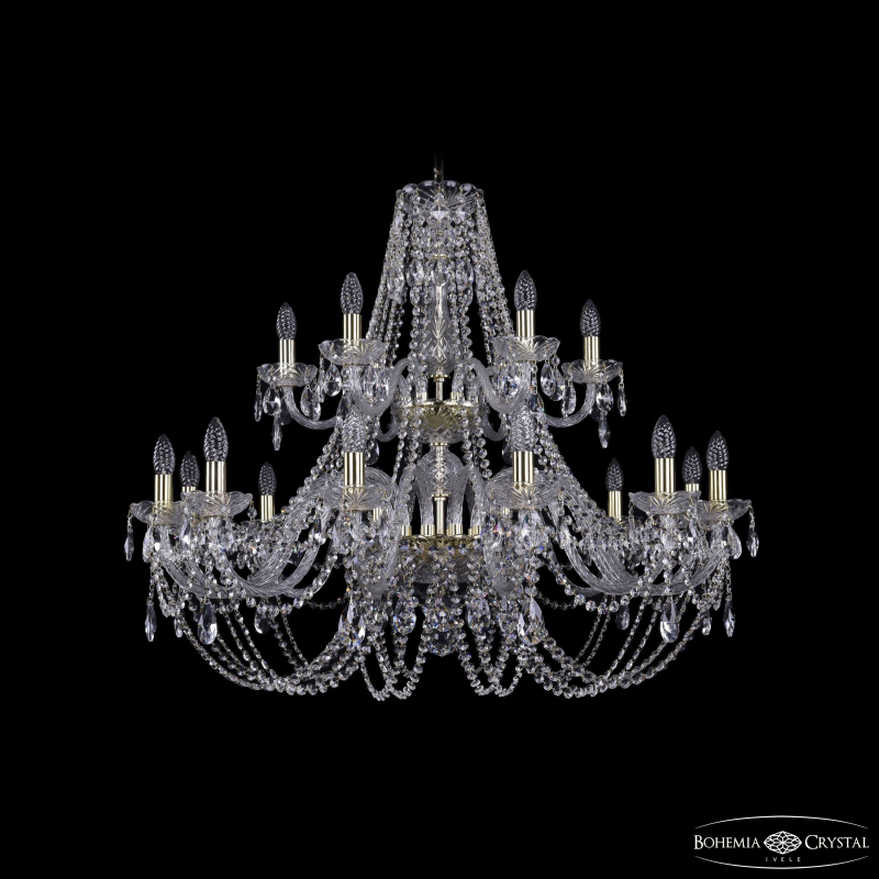 Подвесная люстра Bohemia Ivele Crystal 1406/12+6/360/2d G в Санкт-Петербурге