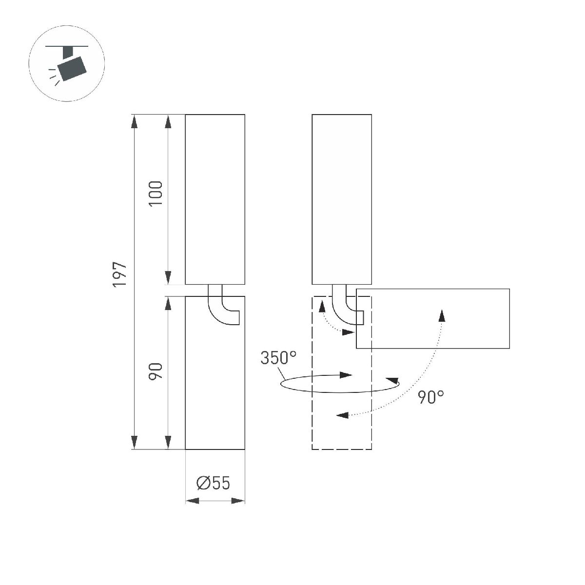 Спот Arlight SP-NUANCE-SURFACE-FLAP-R35-7W Warm3000 049914 в Санкт-Петербурге