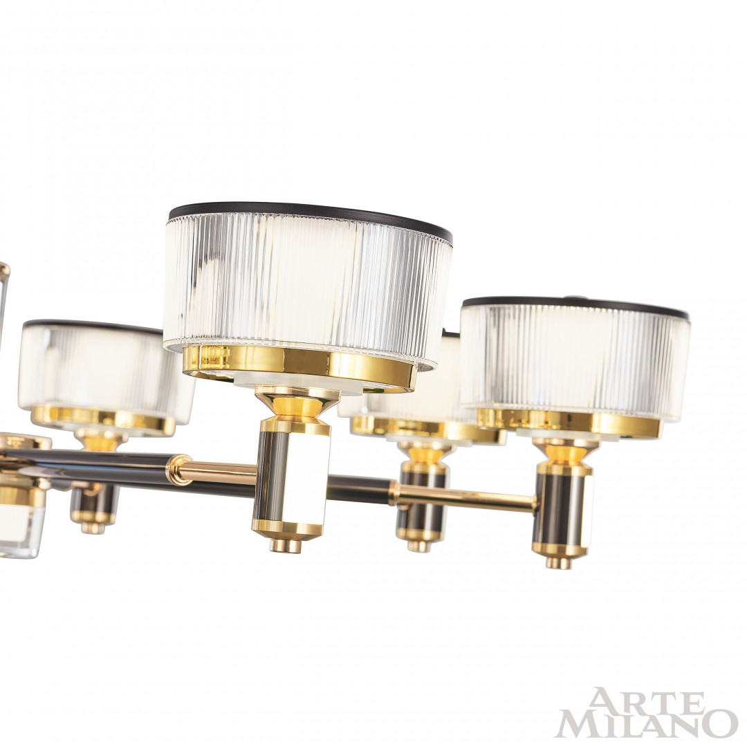 Подвесная люстра Arte Milano Neapolis 276210/8 BK/GD в #REGION_NAME_DECLINE_PP#