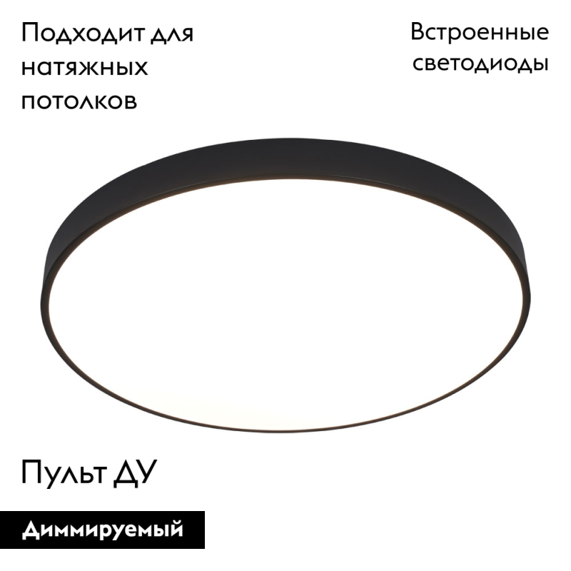 Потолочный светодиодный светильник Arte Lamp Arena A2673PL-1BK в Санкт-Петербурге