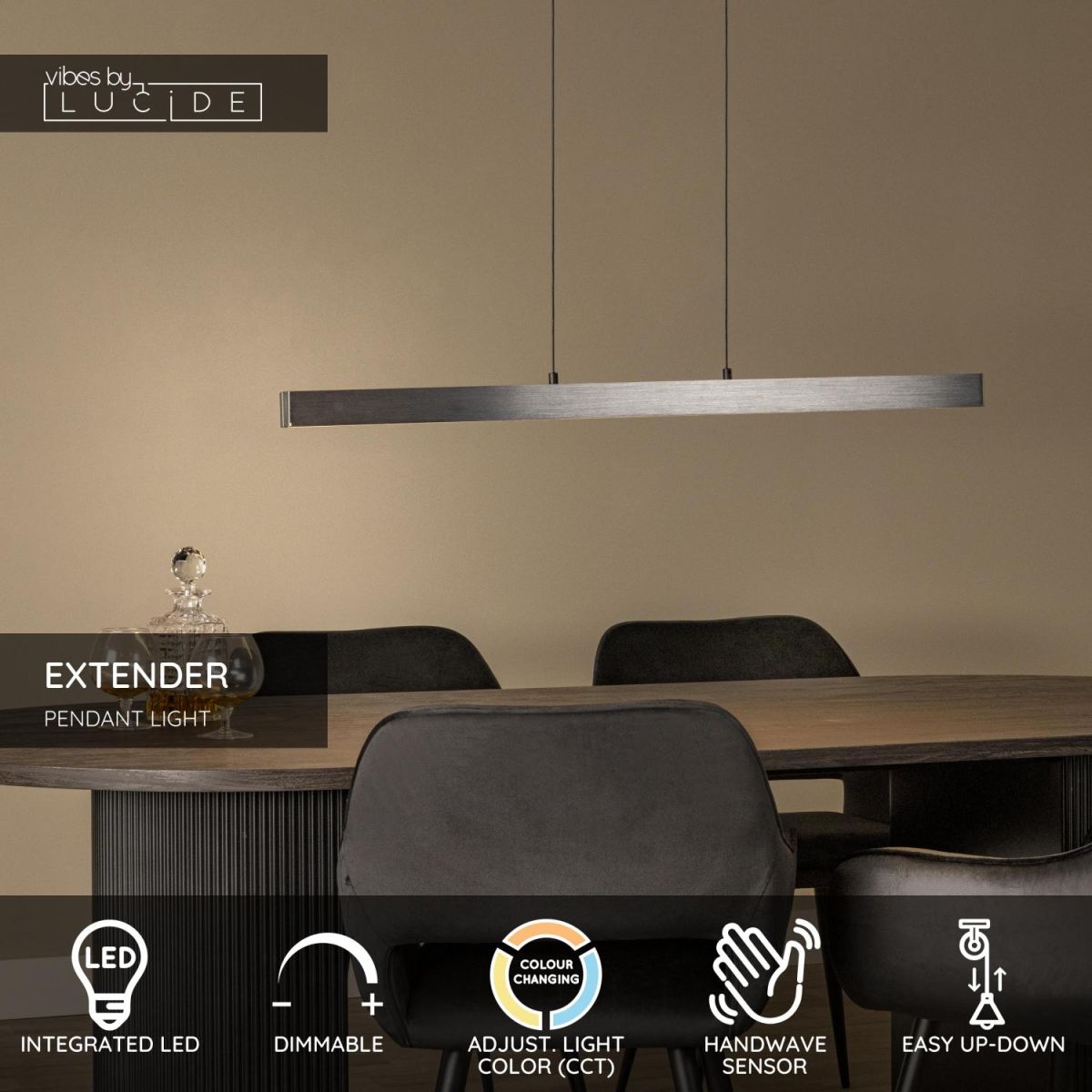 Линейный подвесной светильник Lucide Extender 67400/18/15 в #REGION_NAME_DECLINE_PP#