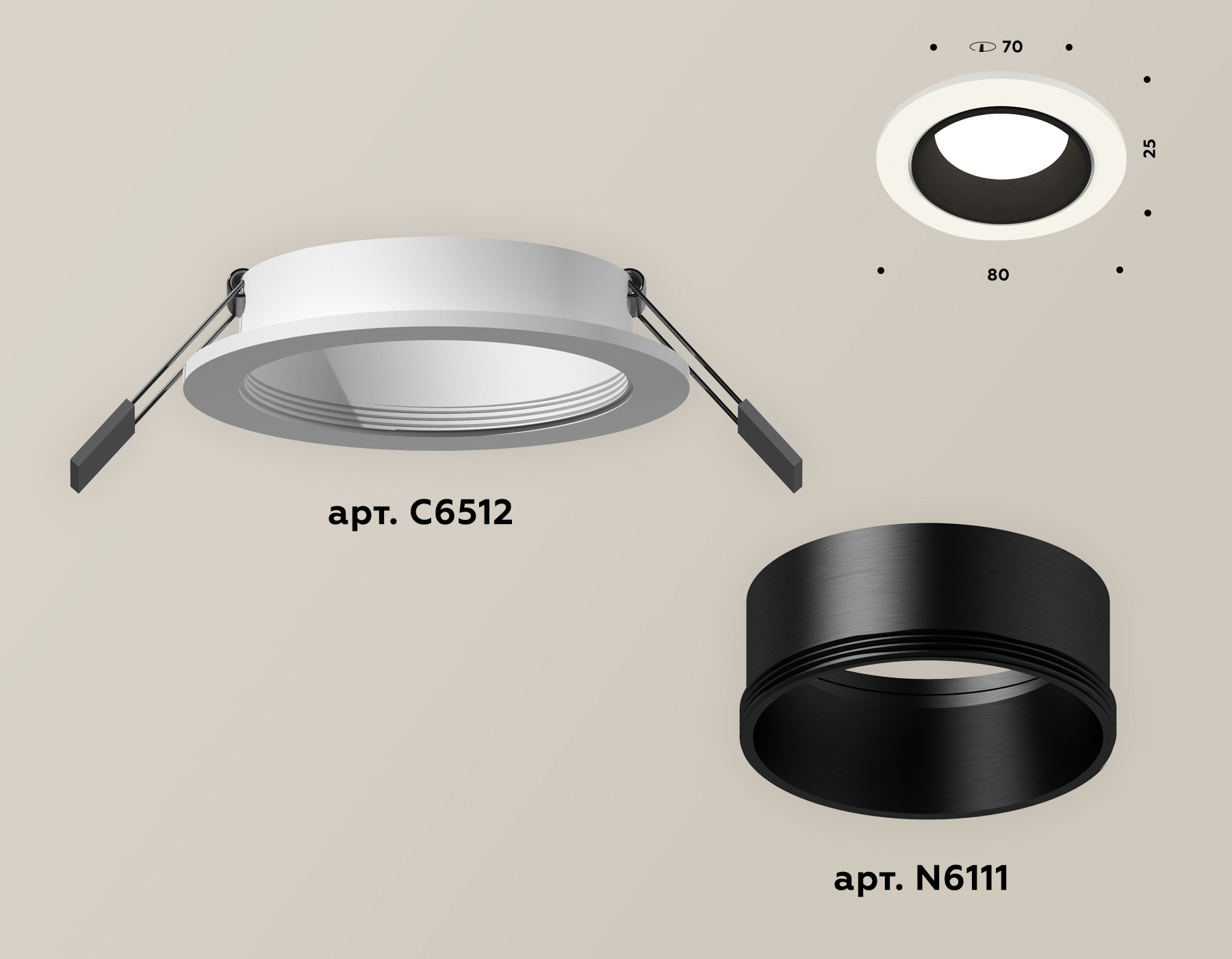 Встраиваемый светильник Ambrella Light Techno XC6512002 (C6512, N6111) в Санкт-Петербурге