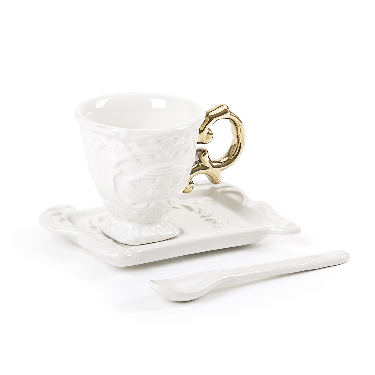 Блюдце с чашкой I-Coffee Seletti I-Wares Gold 9869 в Санкт-Петербурге