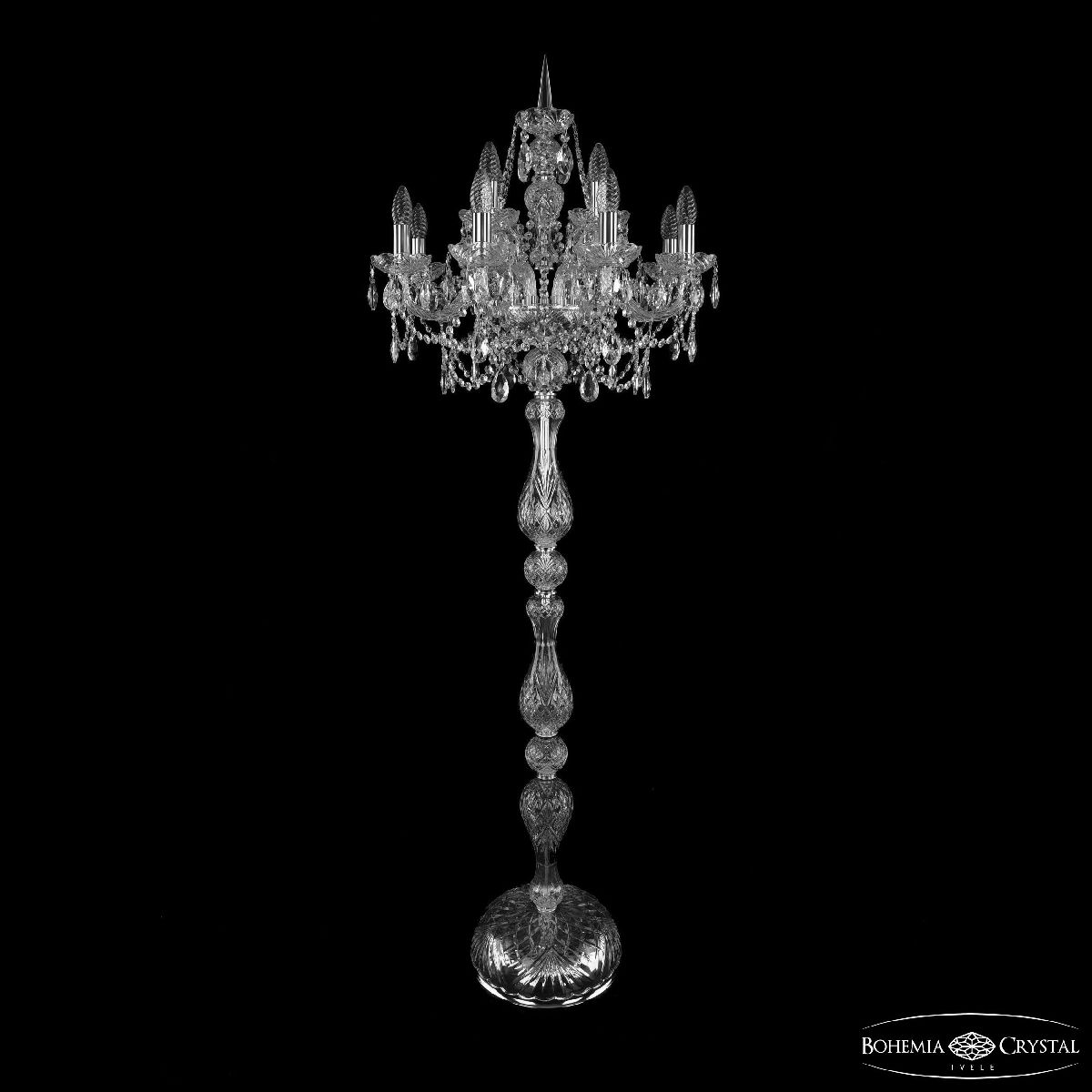 Торшер Bohemia Ivele Crystal 1411T1/8+4/195-170 Ni в Санкт-Петербурге