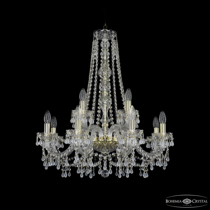 Подвесная люстра Bohemia Ivele Crystal 1410/8+4/240/h-74 G V0300 в Санкт-Петербурге
