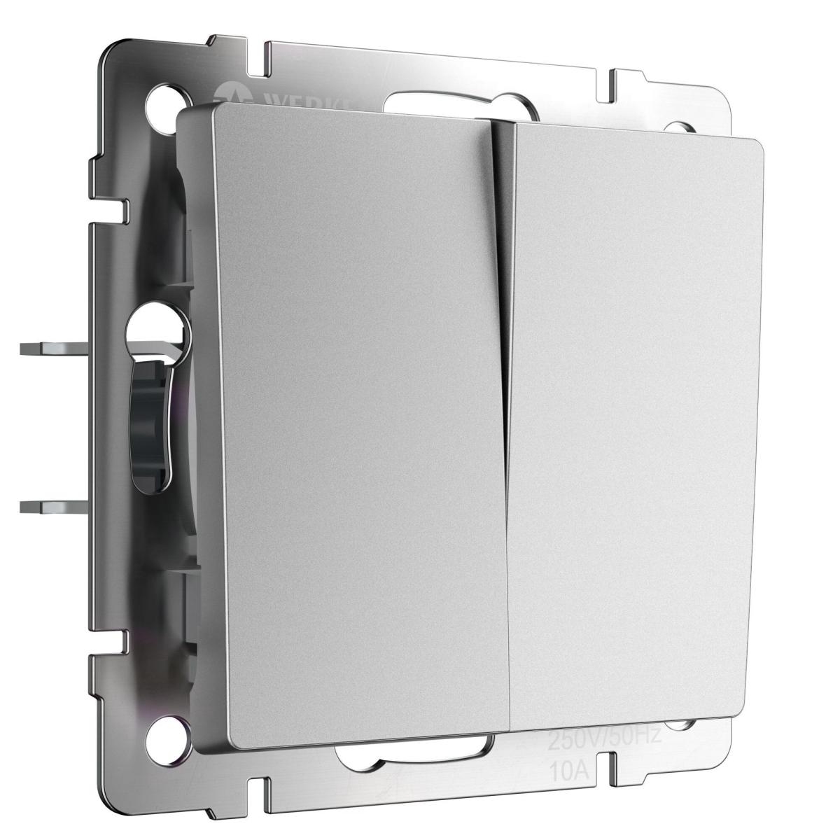 Выключатель двухклавишный Werkel W1120065 4690389195686 a063609 в Санкт-Петербурге