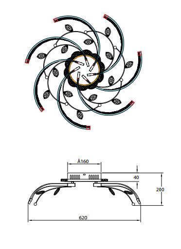 Потолочная люстра Rivoli Mulinello 6003-107 Б0038150 в Санкт-Петербурге