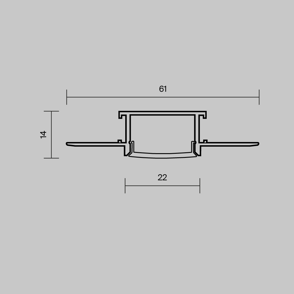 Рассеиватель для профиля 61×14 Maytoni Led Strip ALM-6114-O-DF-10M 642015 в Санкт-Петербурге
