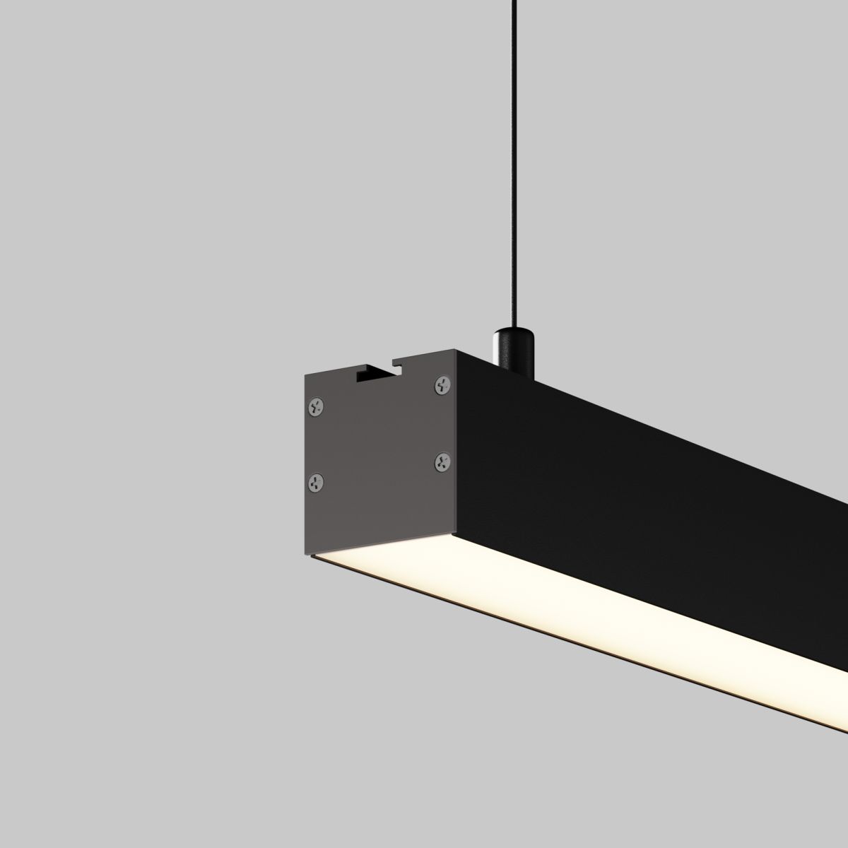 Линейный подвесной светильник Maytoni Technical 3000K 35x35 (Черный, 2 м) LL312015 в Санкт-Петербурге