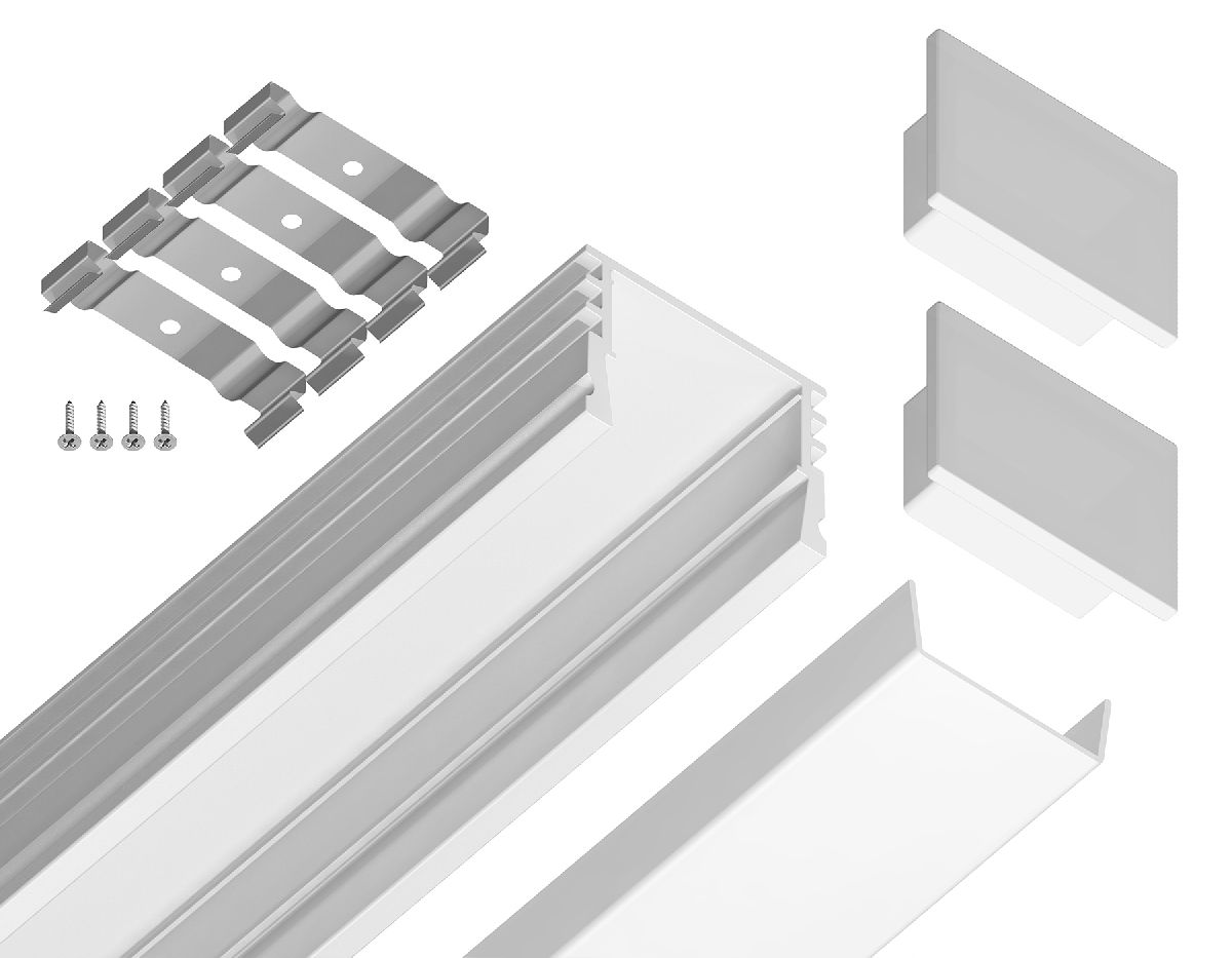 Алюминиевый накладной профиль Ambrella Light Alum Profile GP1750WH в Санкт-Петербурге