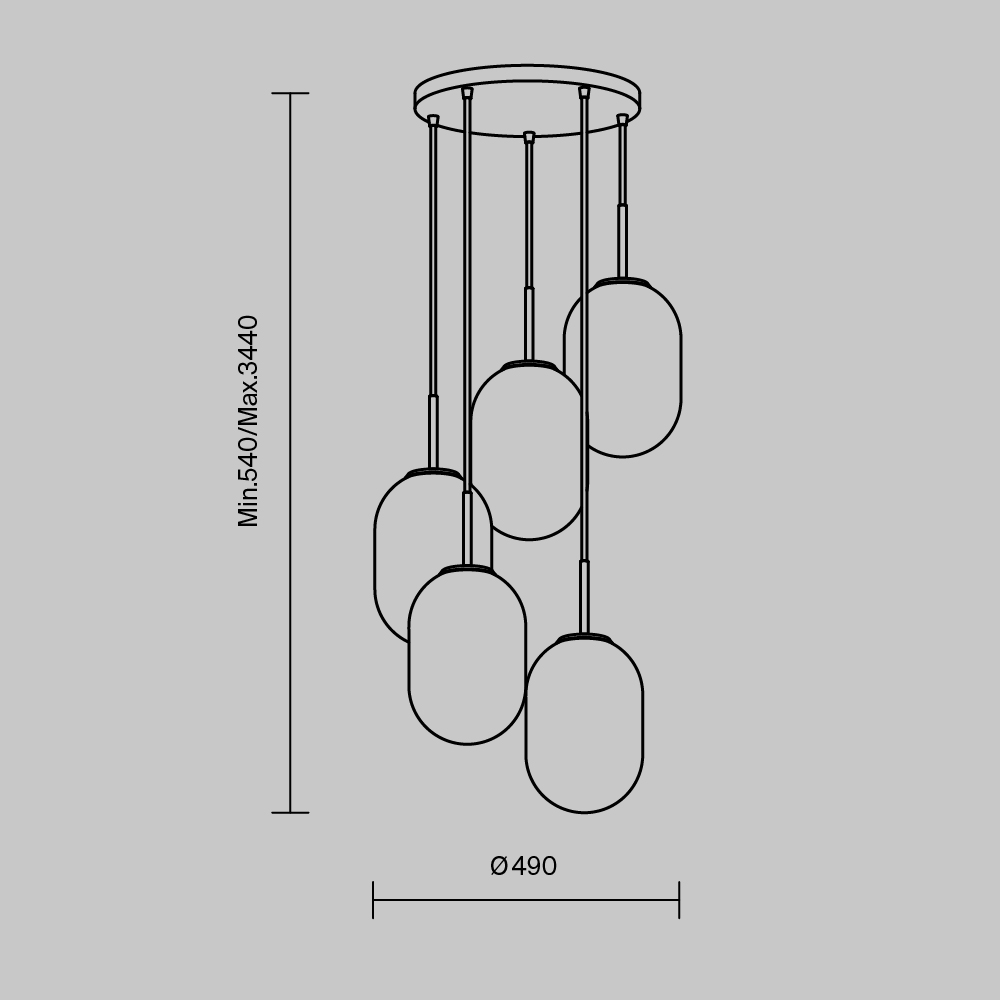 Каскадная люстра Freya Sharlot FR1012PL-05BS в #REGION_NAME_DECLINE_PP#