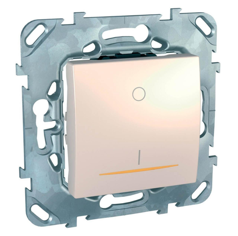 Выключатель одноклавишный 2P с подсветкой Schneider Electric Unica 16A 250V MGU5.262.25SZD в Санкт-Петербурге