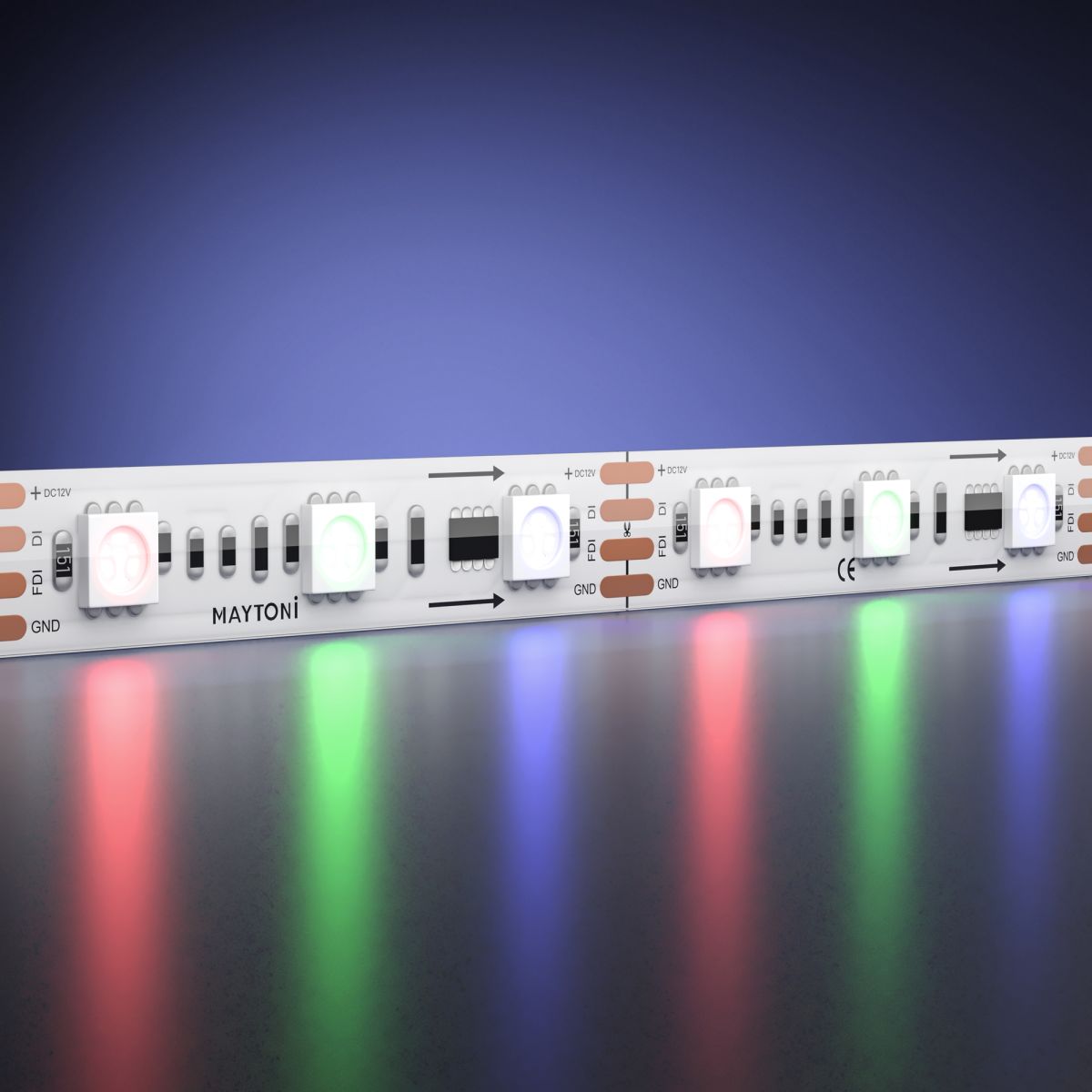 Светодиодная лента Maytoni Led Strip 12В 5050 14,4Вт/м RGB 5м IP67 201244 в Санкт-Петербурге