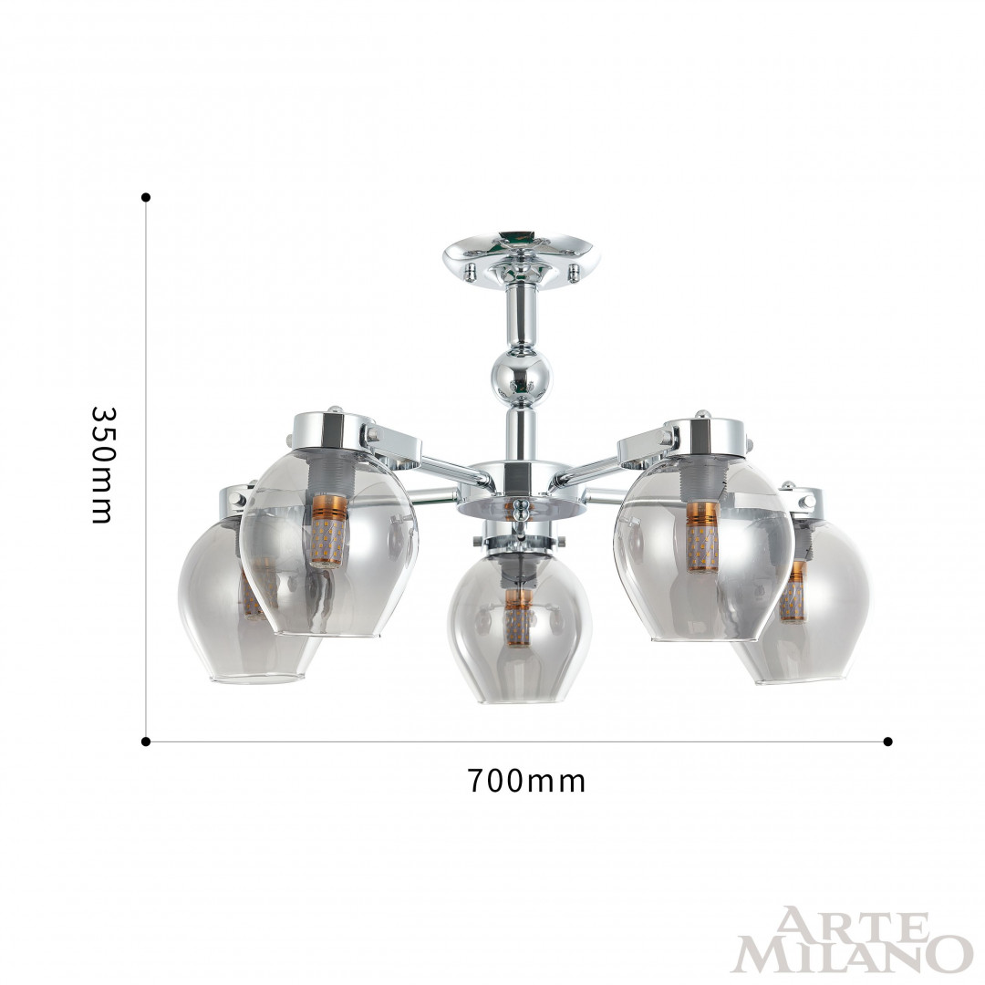 Люстра на штанге Arte Milano Neapolis 273307/5 Ni в #REGION_NAME_DECLINE_PP#