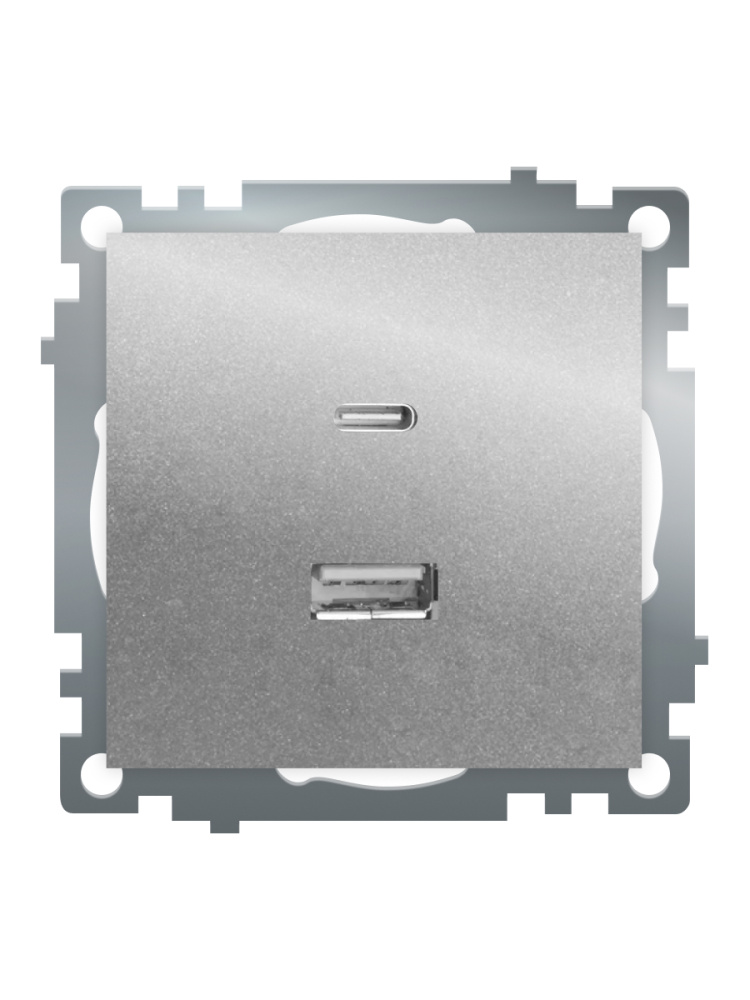 Розетка 2-местная USB + type C Stekker Катрин GLS10-7116-03 50054 в Санкт-Петербурге