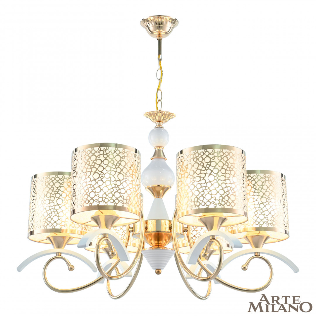 Подвесная люстра Arte Milano Florentia-9787 309787/6 Wh/Gd в Санкт-Петербурге