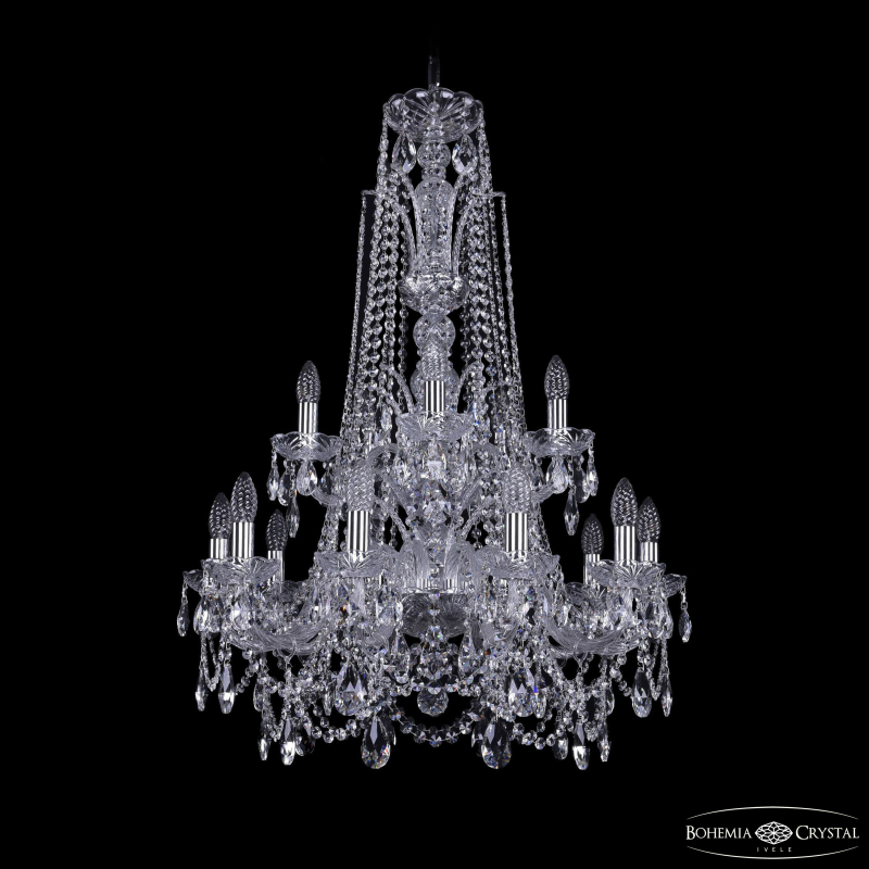 Подвесная люстра Bohemia Ivele Crystal 1411/10+5/240/XL-94/2d Ni в Санкт-Петербурге
