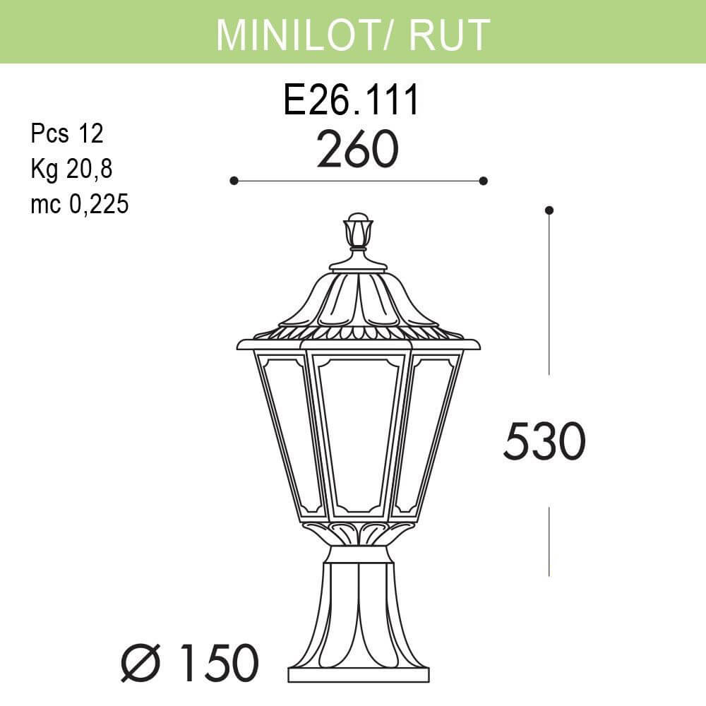 Уличный светильник Fumagalli Minilot/Rut E26.111.000.WYF1R в Санкт-Петербурге