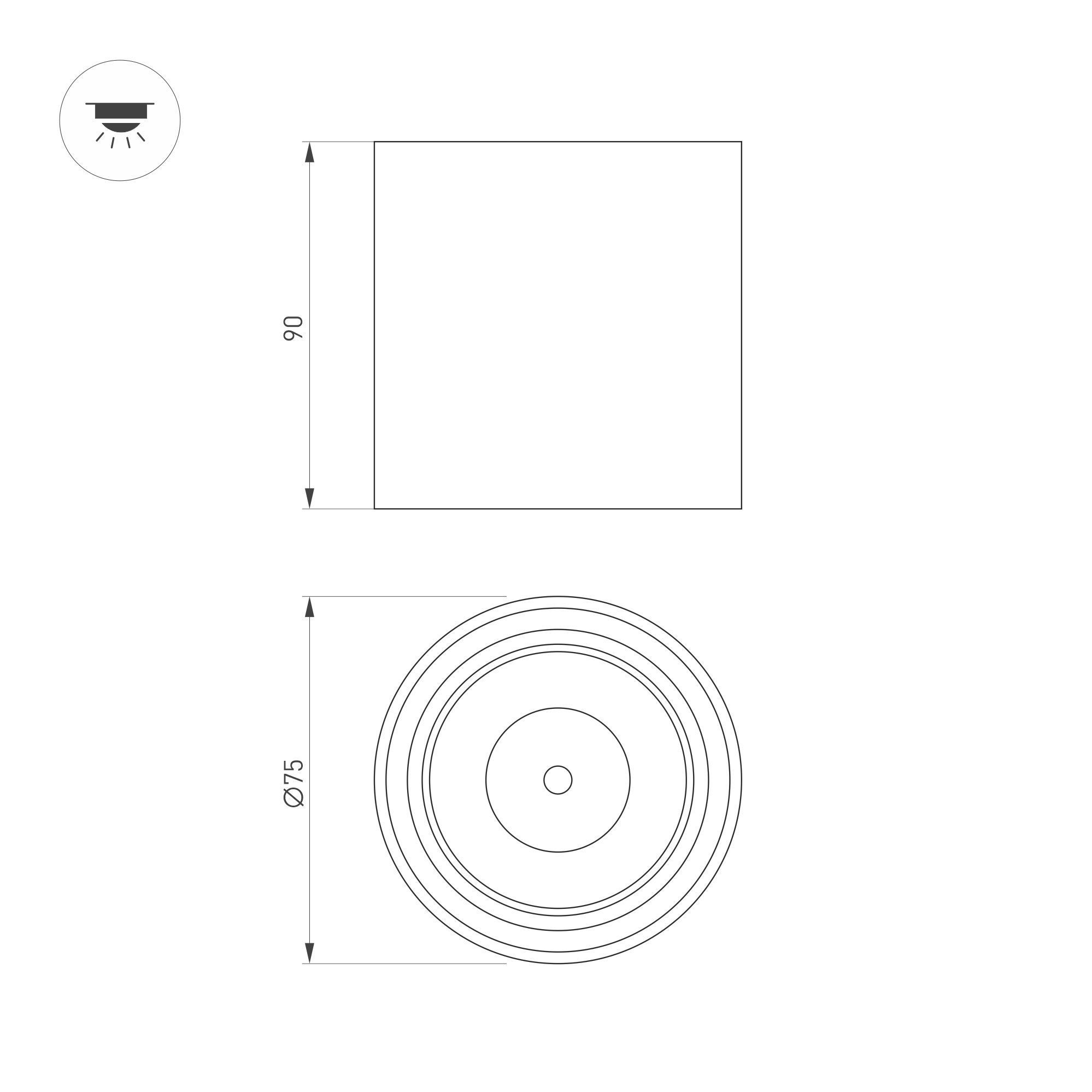 Накладной светильник Arlight SP-SALT-R75-8W Warm3000 (BK, 40 deg, 230V) 039379 в Санкт-Петербурге