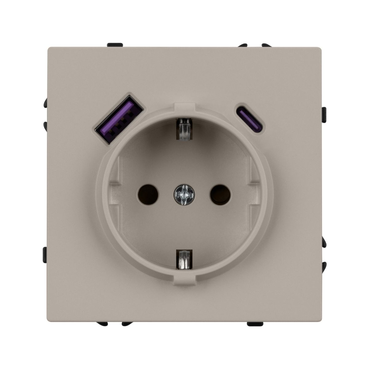 Механизм розетки с USB зарядкой Arlight  SCT-NOBE-MUAC-SFPL-CA (230V, 16A) 059444 в #REGION_NAME_DECLINE_PP#