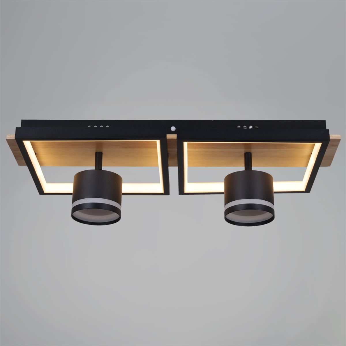 Потолочный светильник Reluce 19560-0.3-2+2 BK+WOOD в Санкт-Петербурге