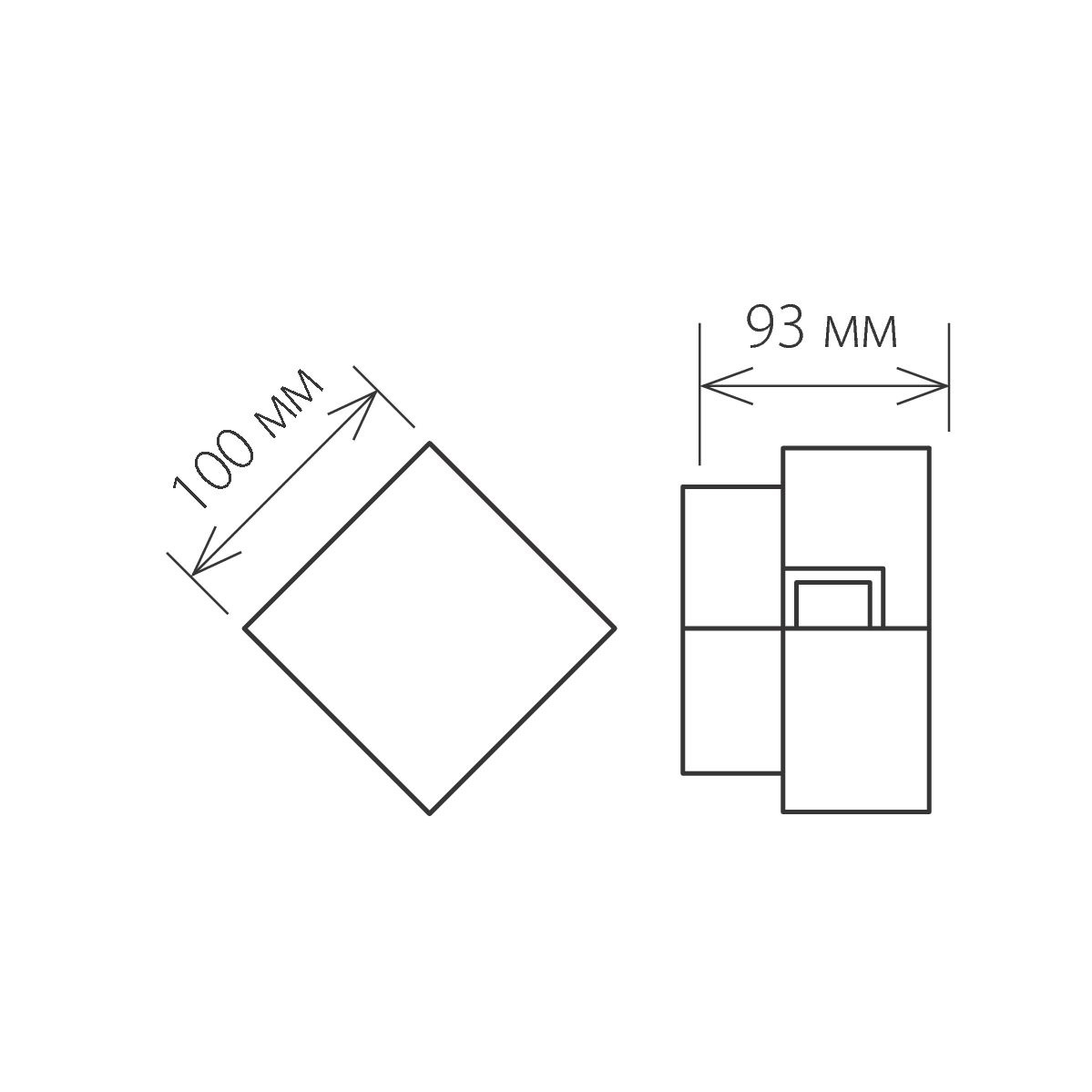 Уличный настенный светодиодный светильник Elektrostandard 1607 Techno LED Fobos графит 4690389086069 в Санкт-Петербурге