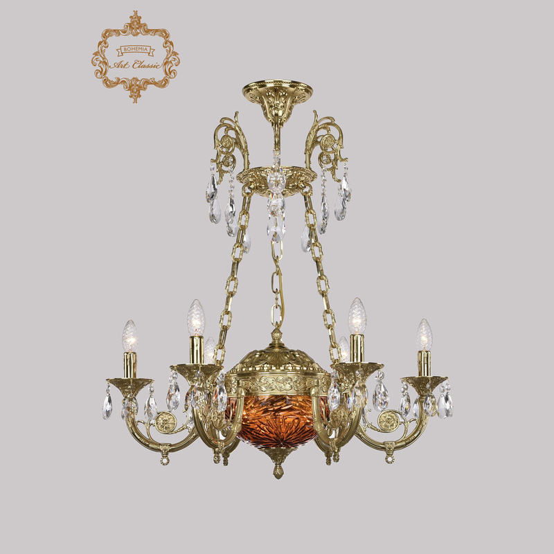Подвесная люстра Art Classic 31.44.6.KR175SP.250IT.G.Sp.Amber.1A в Санкт-Петербурге