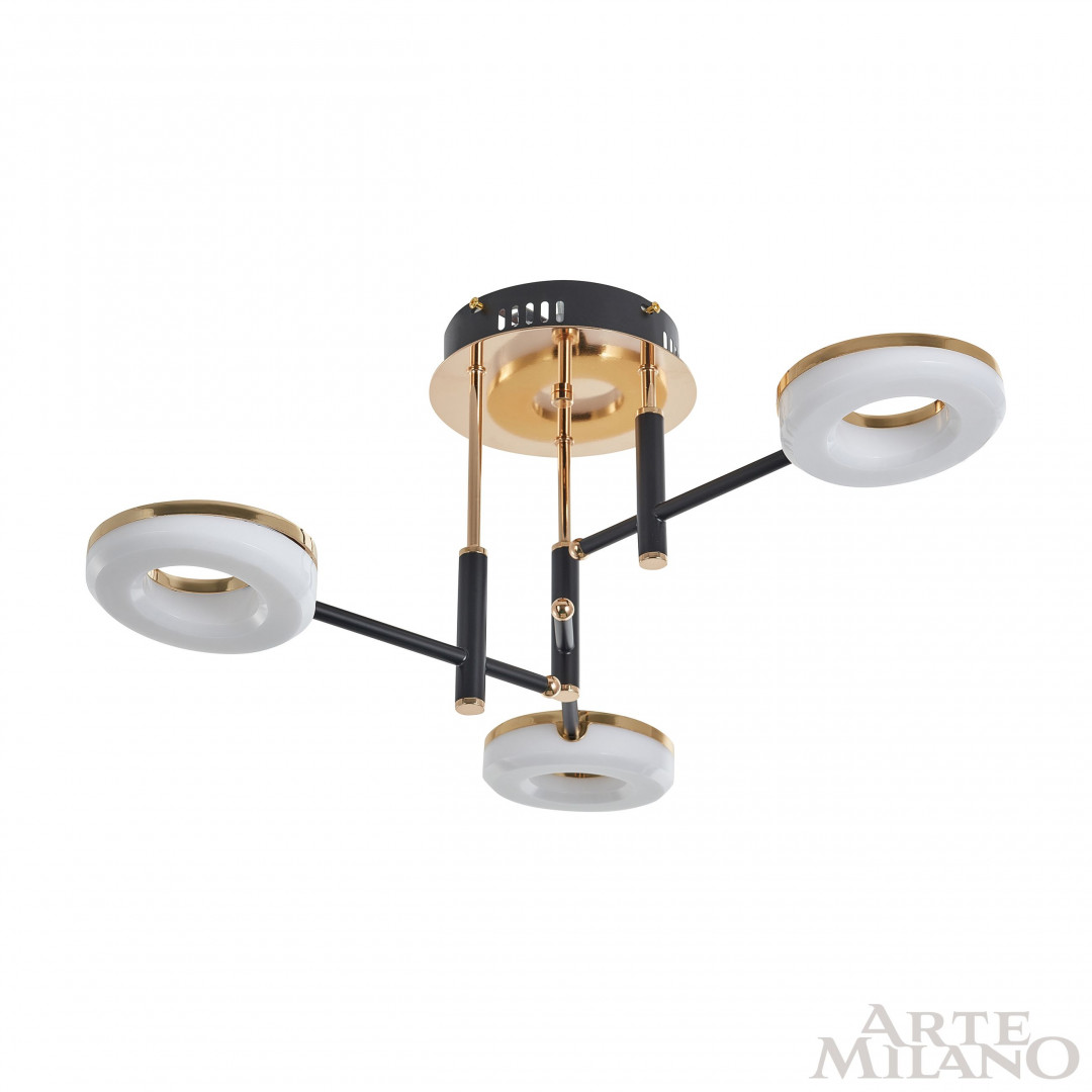 Потолочная люстра Arte Milano Ferrara 272999/3 BK/GD в #REGION_NAME_DECLINE_PP#