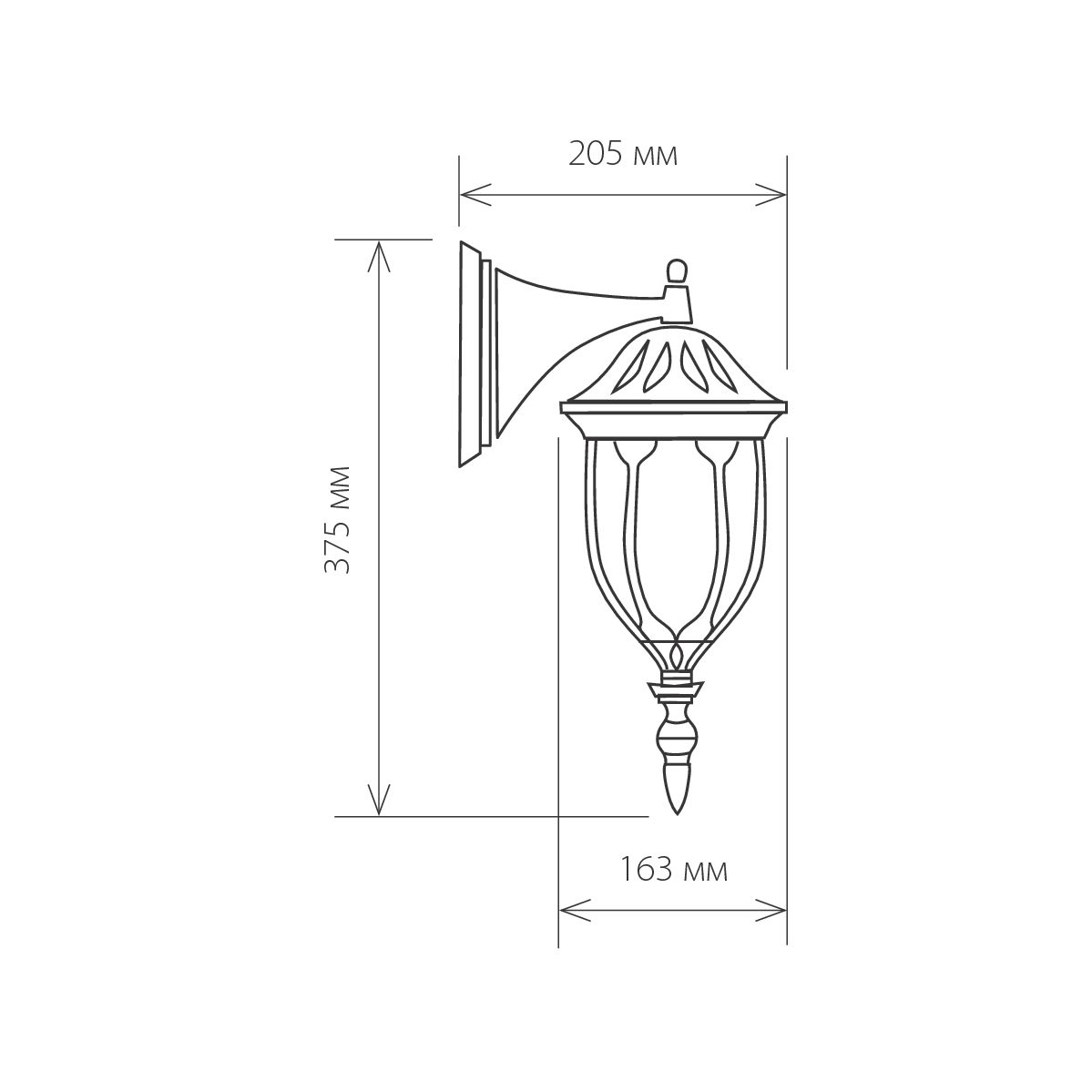 Уличный настенный светильник Elektrostandard 1002D черное золото 4690389076060 в Санкт-Петербурге