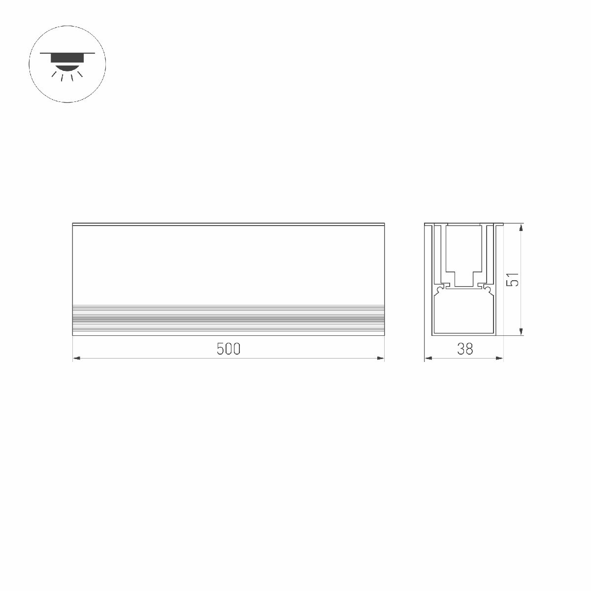 Грунтовый светильник Arlight ART-LUMILINE-3351-500-12W Warm3000 024946(2) в Санкт-Петербурге