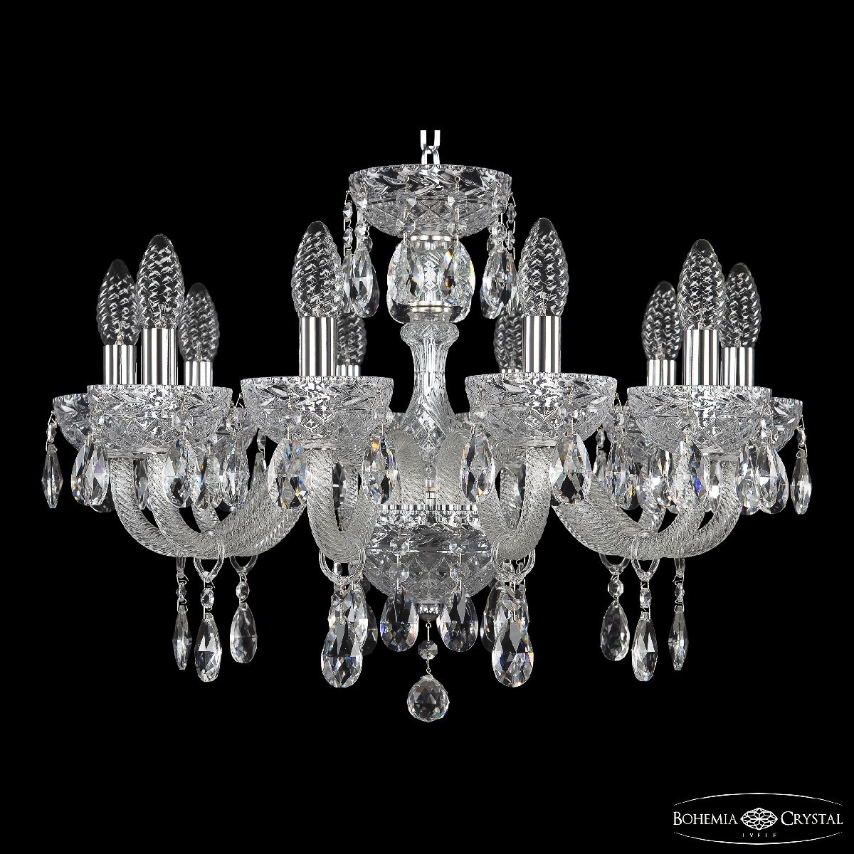 Подвесная люстра Bohemia Ivele Crystal 5417/10/195 Ni Clear/M-1F в Санкт-Петербурге
