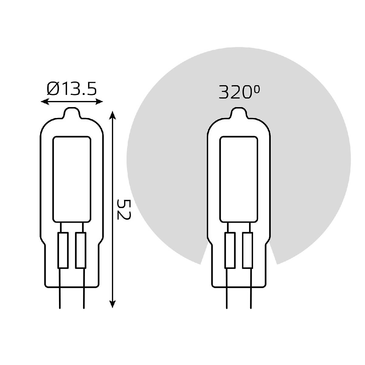 Лампа светодиодная Gauss G4 5.5W 4100K прозрачная 107807205 УЦ в Санкт-Петербурге