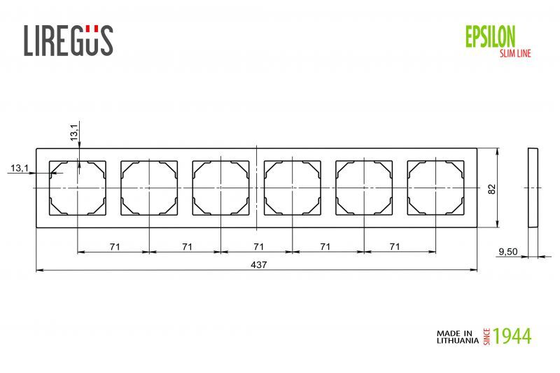 Рамка шестиместная Liregus Epsilon 28-0426 в Санкт-Петербурге