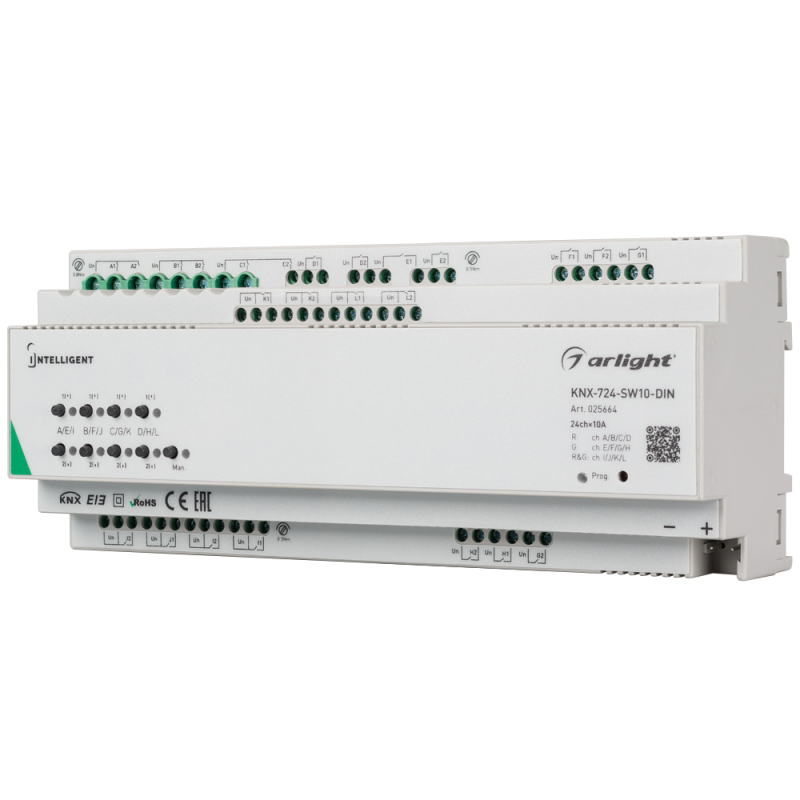 Релейный модуль Arlight KNX-724-SW10-Din (Bus, 24х10A) 025664 в Санкт-Петербурге