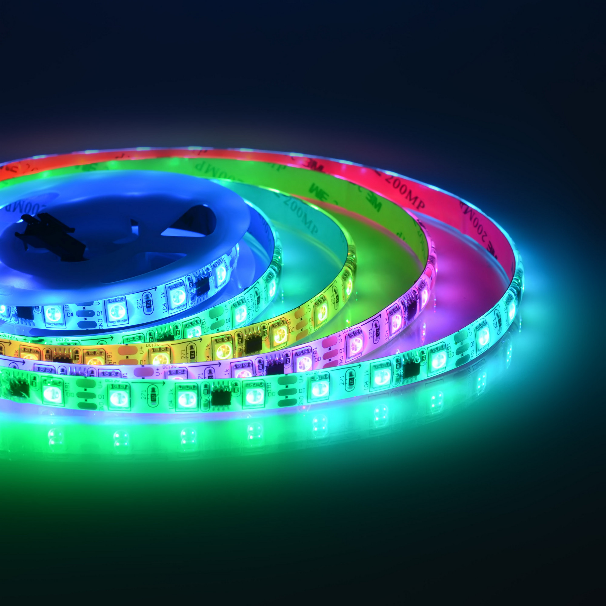 Комплект цифровой светодиодной ленты Apeyron 12В 5050 14,4Вт/м RGB 2м IP65 84ЦЛ в Санкт-Петербурге