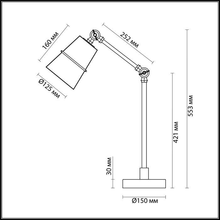 Настольная лампа Odeon Light Carlos 4154/1T в Санкт-Петербурге