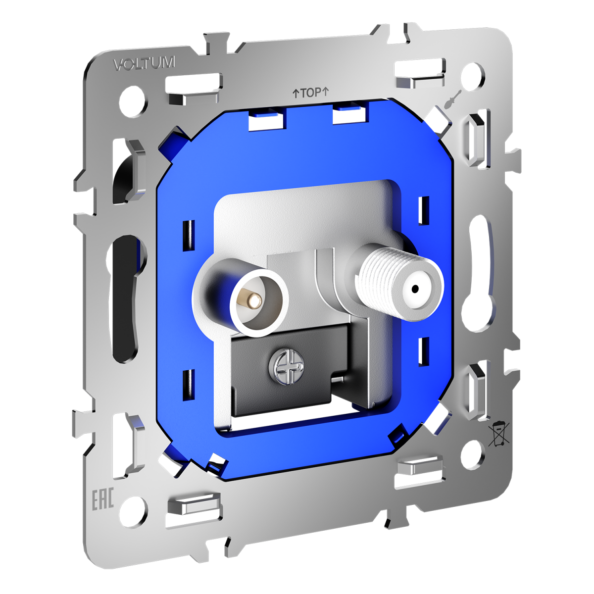 Механизм розетки телевизионной оконечной TV+SAT Voltum S70 VLS0604M в Санкт-Петербурге