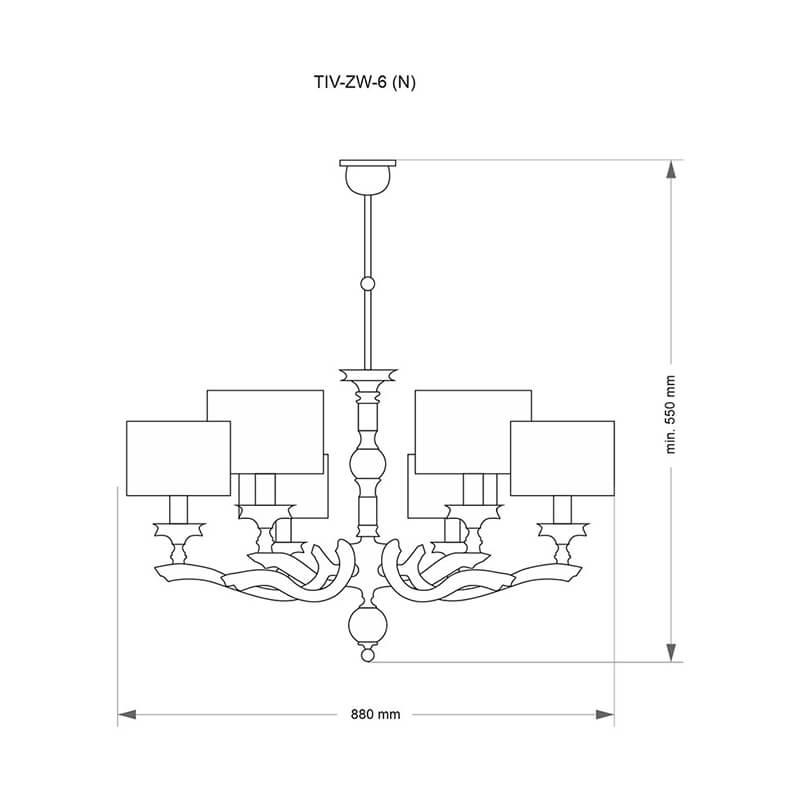 Подвесная люстра Kutek Mood Tivoli TIV-ZW-3 (N) в Санкт-Петербурге