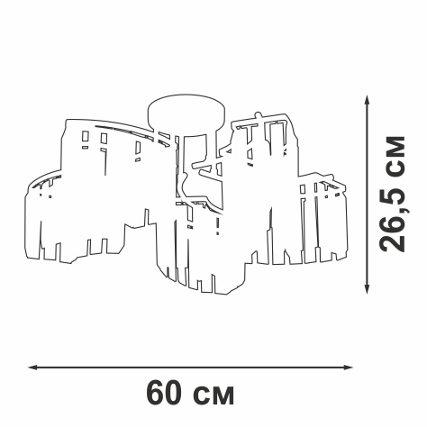 Потолочная люстра Vitaluce V5884-0/5PL в #REGION_NAME_DECLINE_PP#
