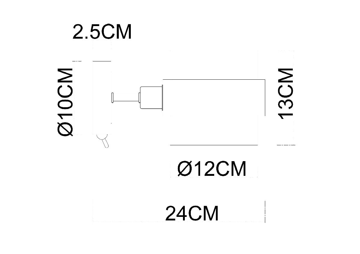 Бра Arte Lamp Carlo A8205AP-1BK в Санкт-Петербурге