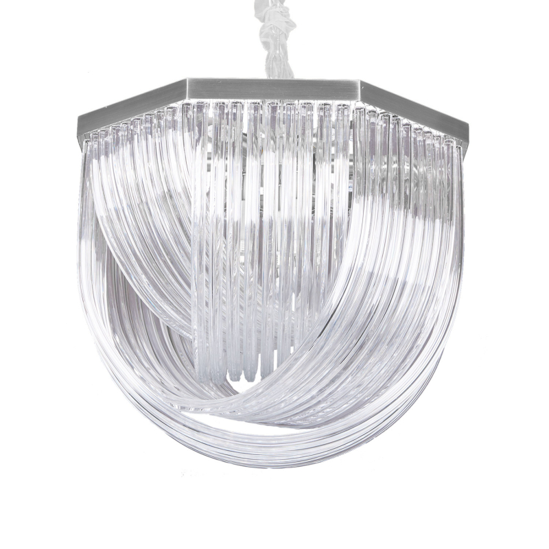 Подвесной светильник Delight Collection Murano Glass A001-554 L9 silver/clear в Санкт-Петербурге