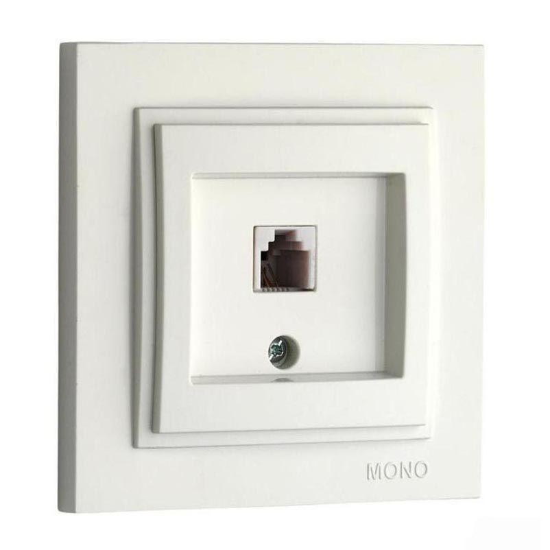Розетка телефонная Rj45 Cat3 Mono Electric Despina слоновая кость 102-010005-124 в Санкт-Петербурге
