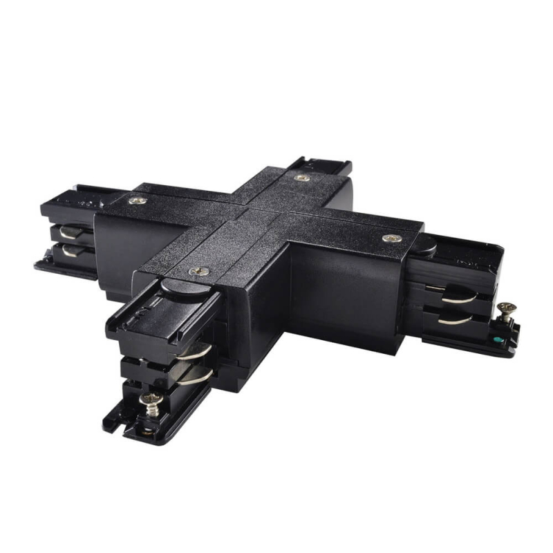 Коннектор X-образный Ideal Lux Link Trimless X-Connector Black в Санкт-Петербурге